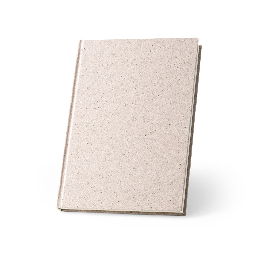Carnet A5 papier sans arbre personnalisable ORGANIC RIGID Naturel clair